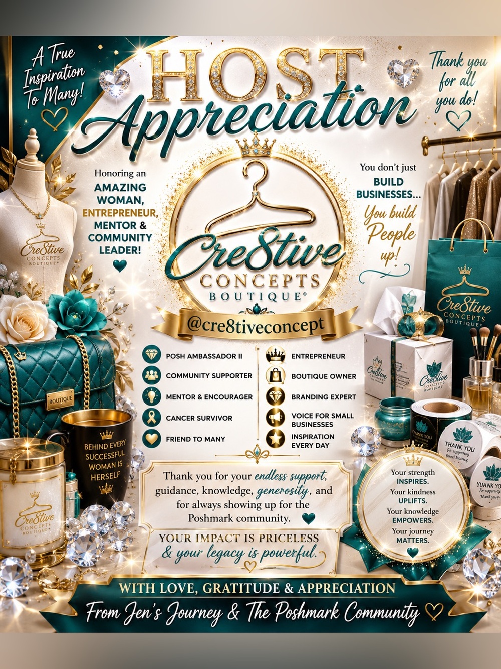 Cre8tive Concepts Boutique Host Appreciation TBD Join us soon 🔜